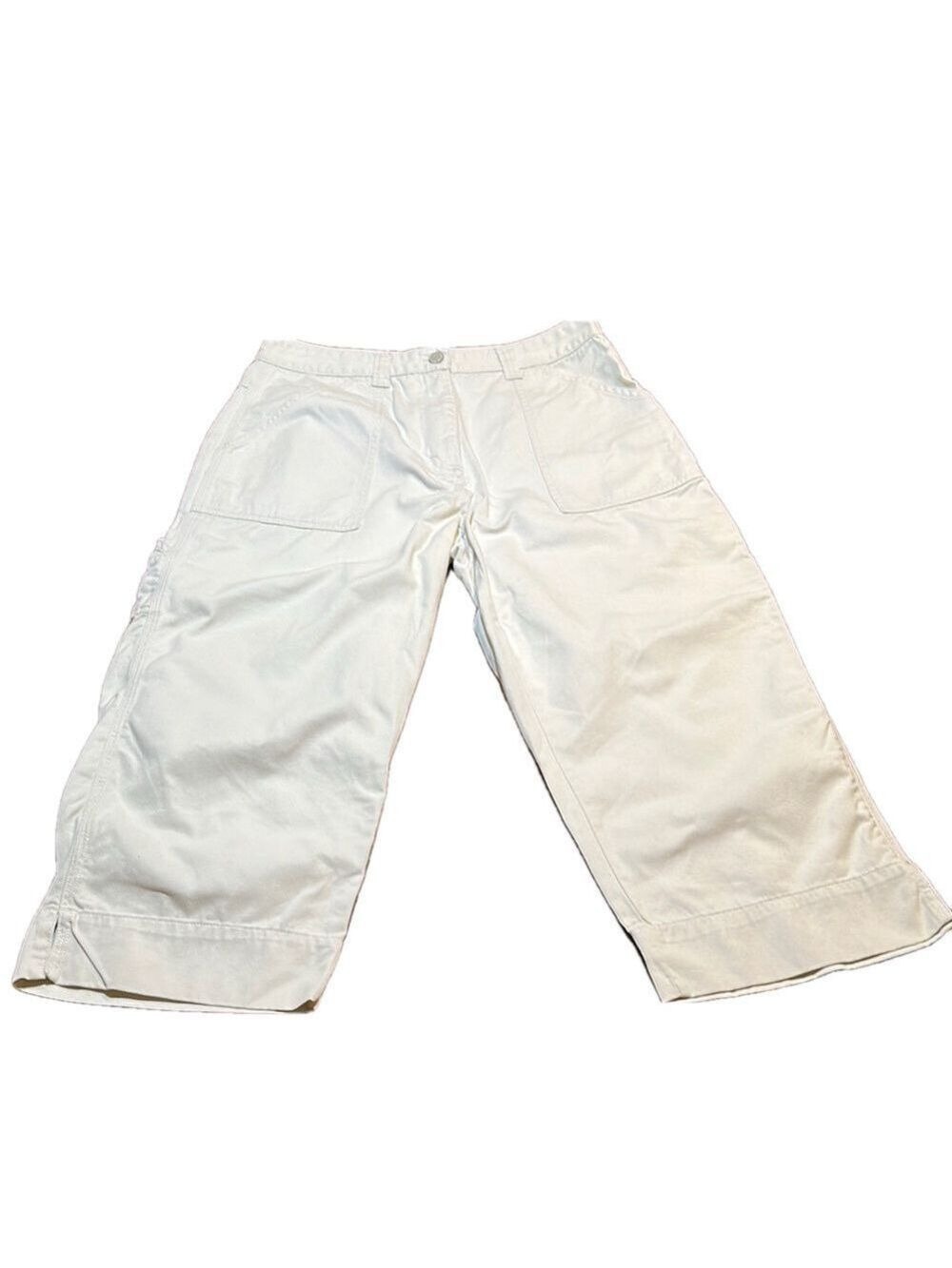 BILL BLASS JEANS Cream Color Cargo Capris Size 10
